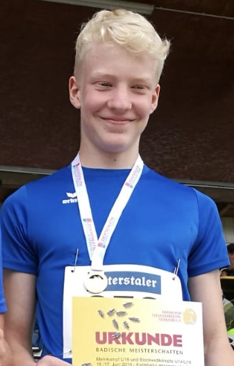 Jaköb Kögl, Badischer Meister im Blockwettkampf Wurf der M13